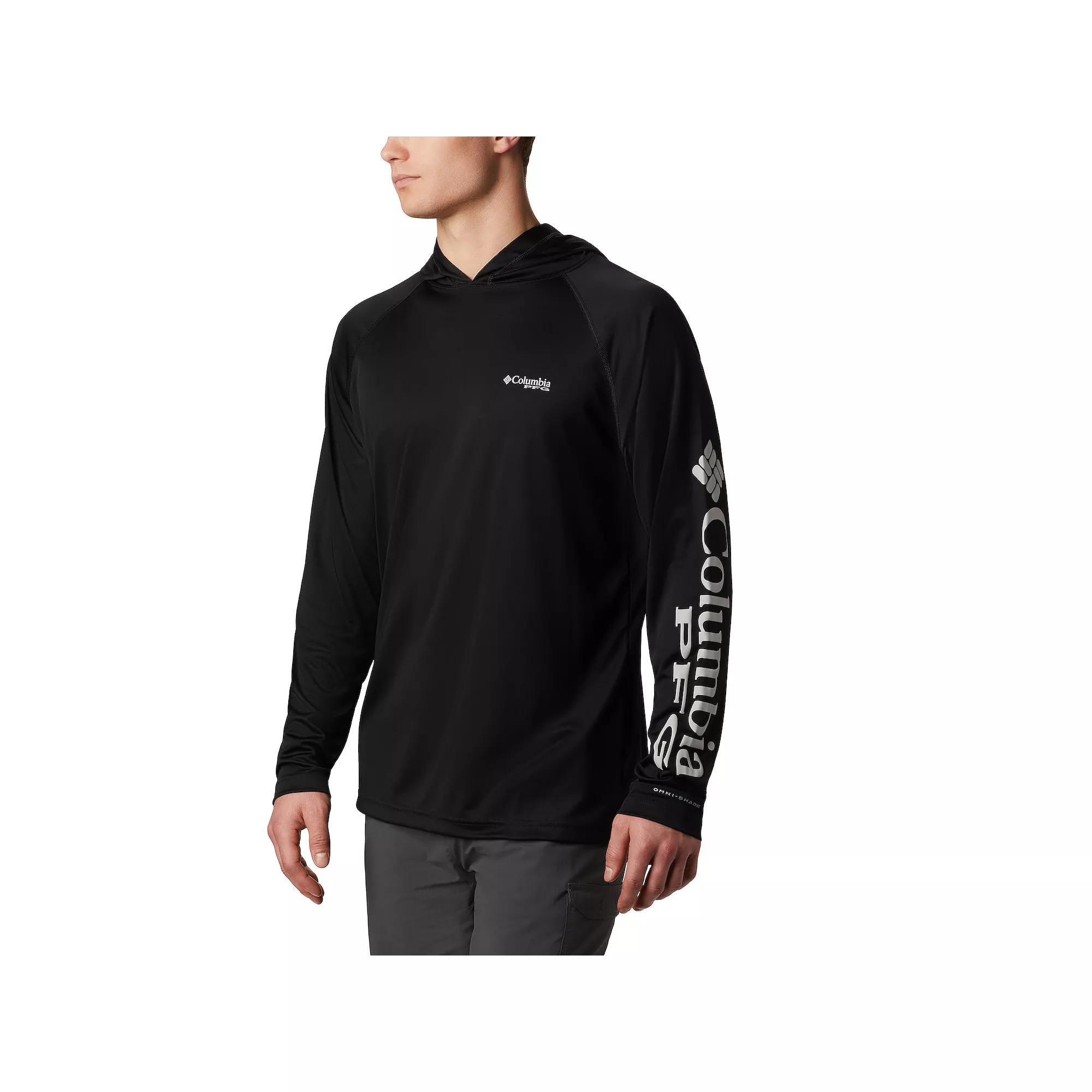 Men's Columbia PFG UPF 50 Terminal Tackle™ Hoodie, Size: Medium, Black Product Image