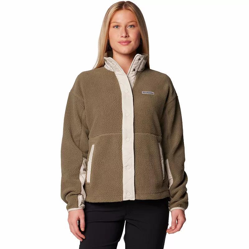 Women's Columbia Cloud Point Snap Front Fleece Jacket, Size: XXL, Stone Green Product Image