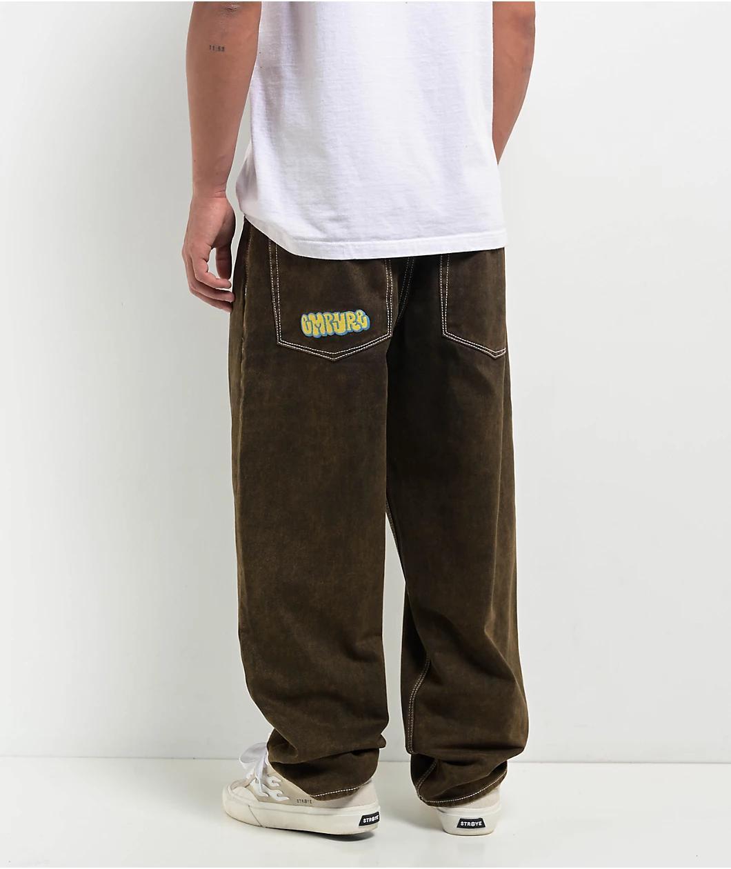 Empyre Brown Wash Ultra Loose Skate Jeans Product Image