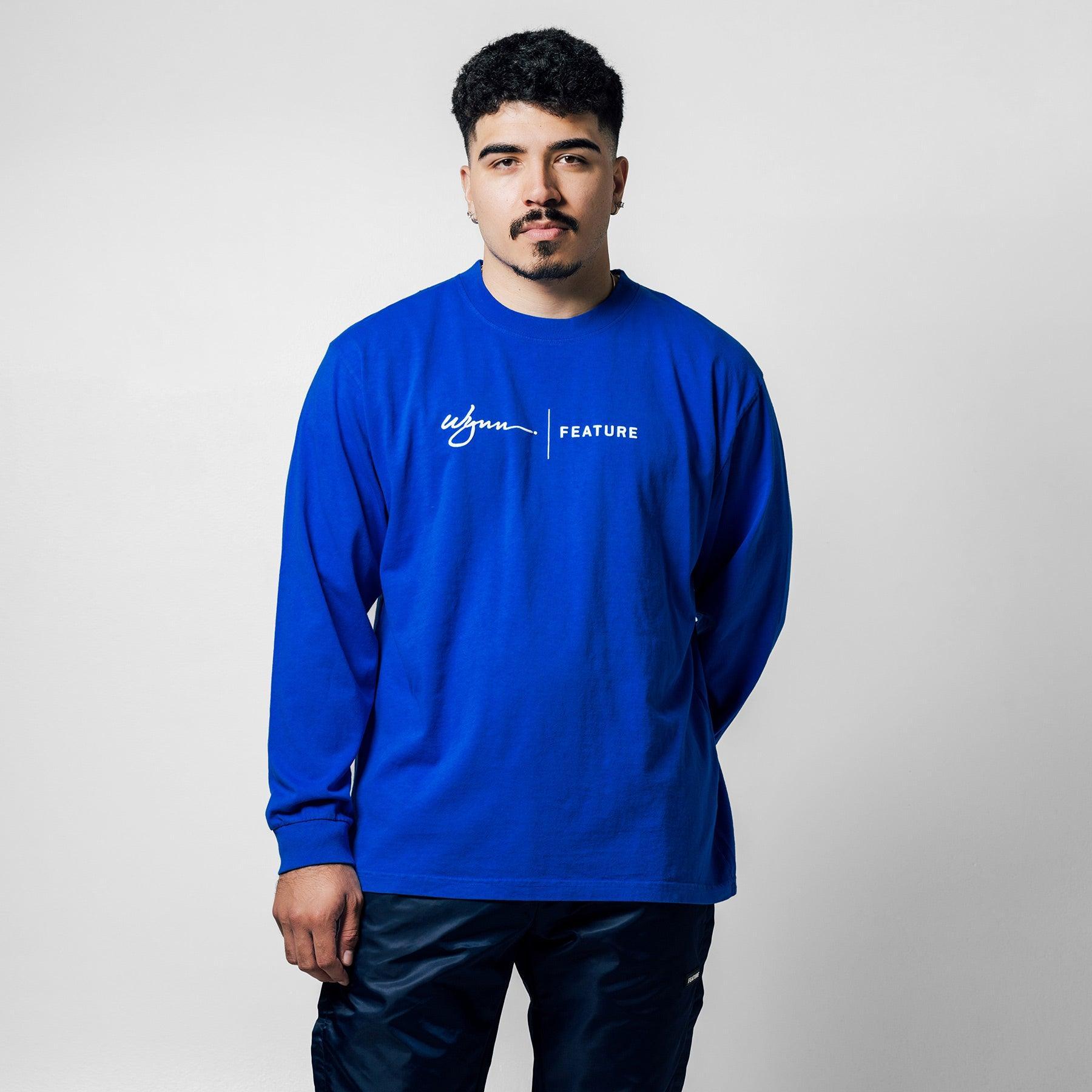 Feature x Wynn Logo Lock Up L/S Tee - Dazzling Blue Male Product Image