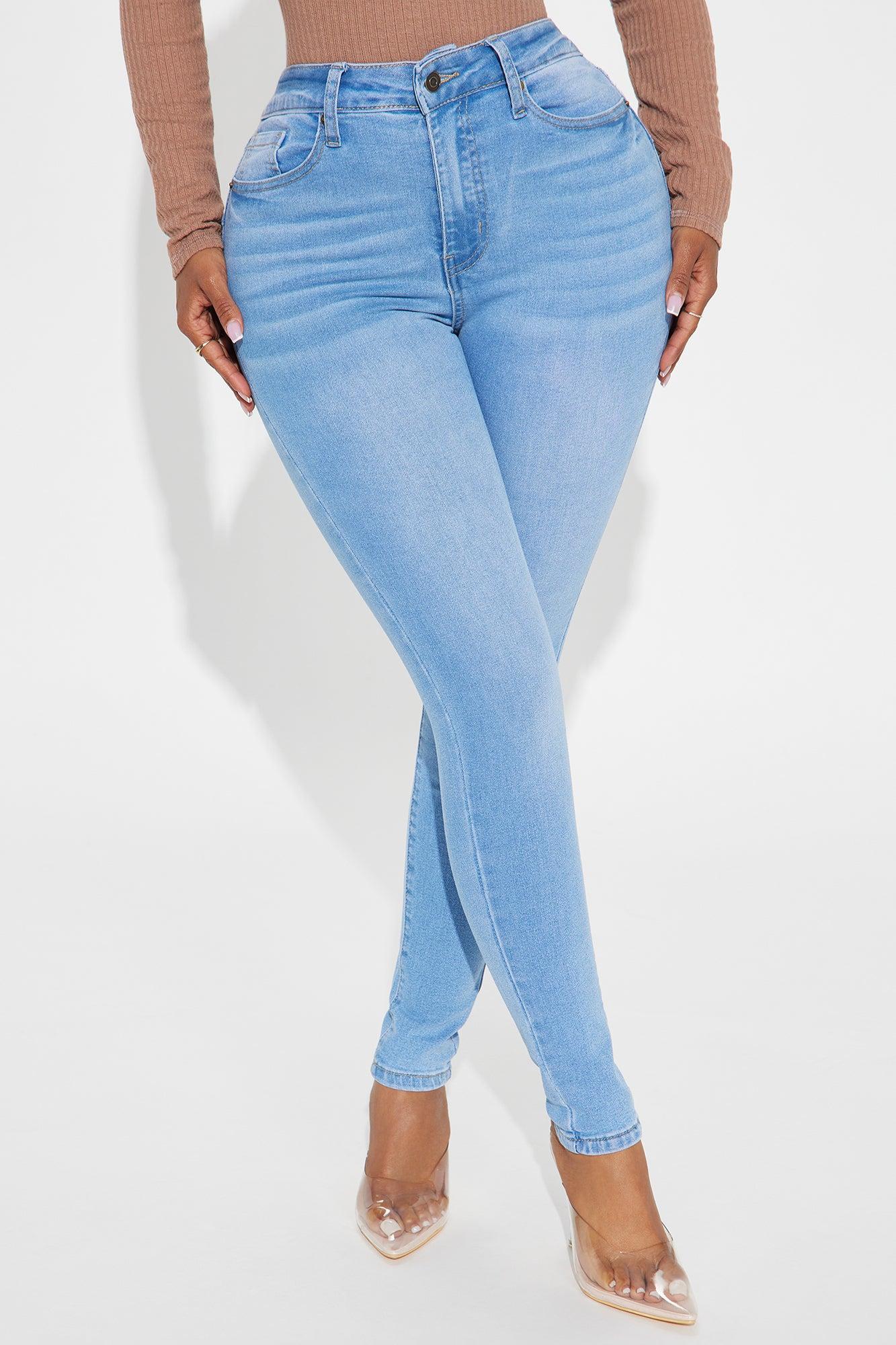 Hard Launch Stretch Booty Lifting Skinny Jeans - Light Wash Product Image