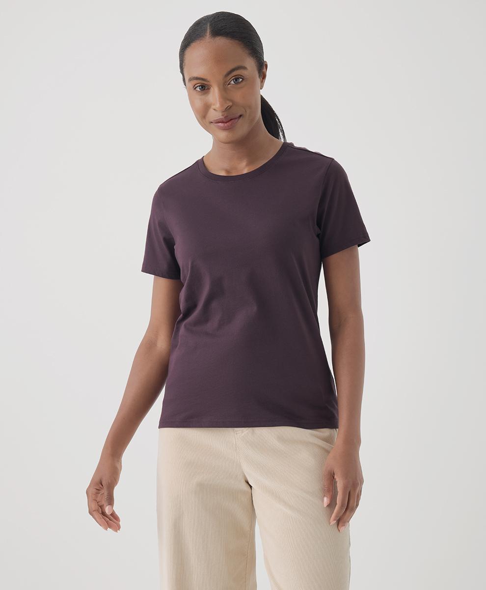 Women's Medium Grey Heather Softspun Crew Neck Tee 2XL Product Image