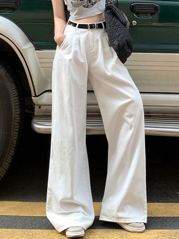 High Waist Slimming Drapey Boyfriend Jeans Product Image