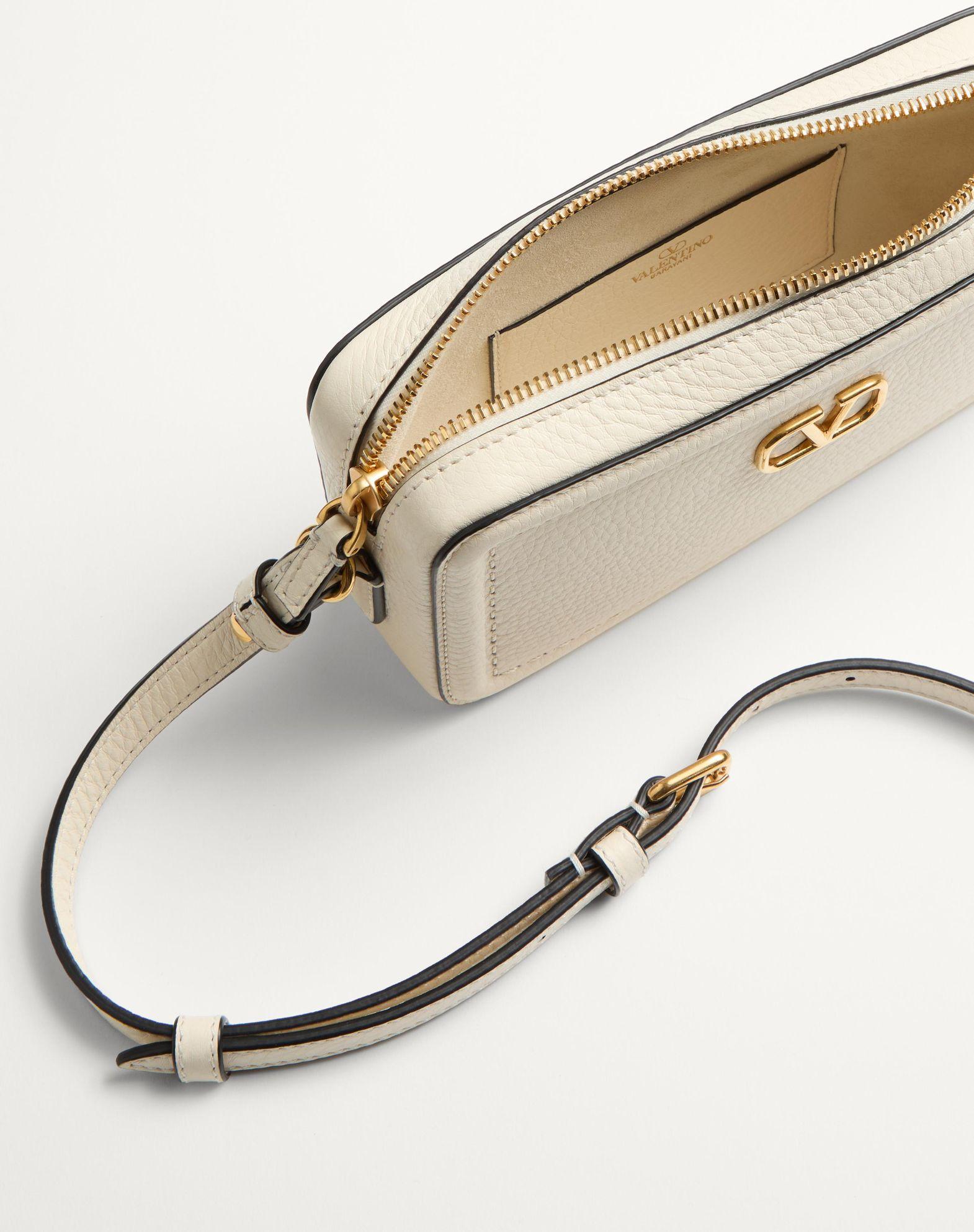 Valentino Garavani Alltime Mini Shoulder Bag In Grainy Calfskin Product Image