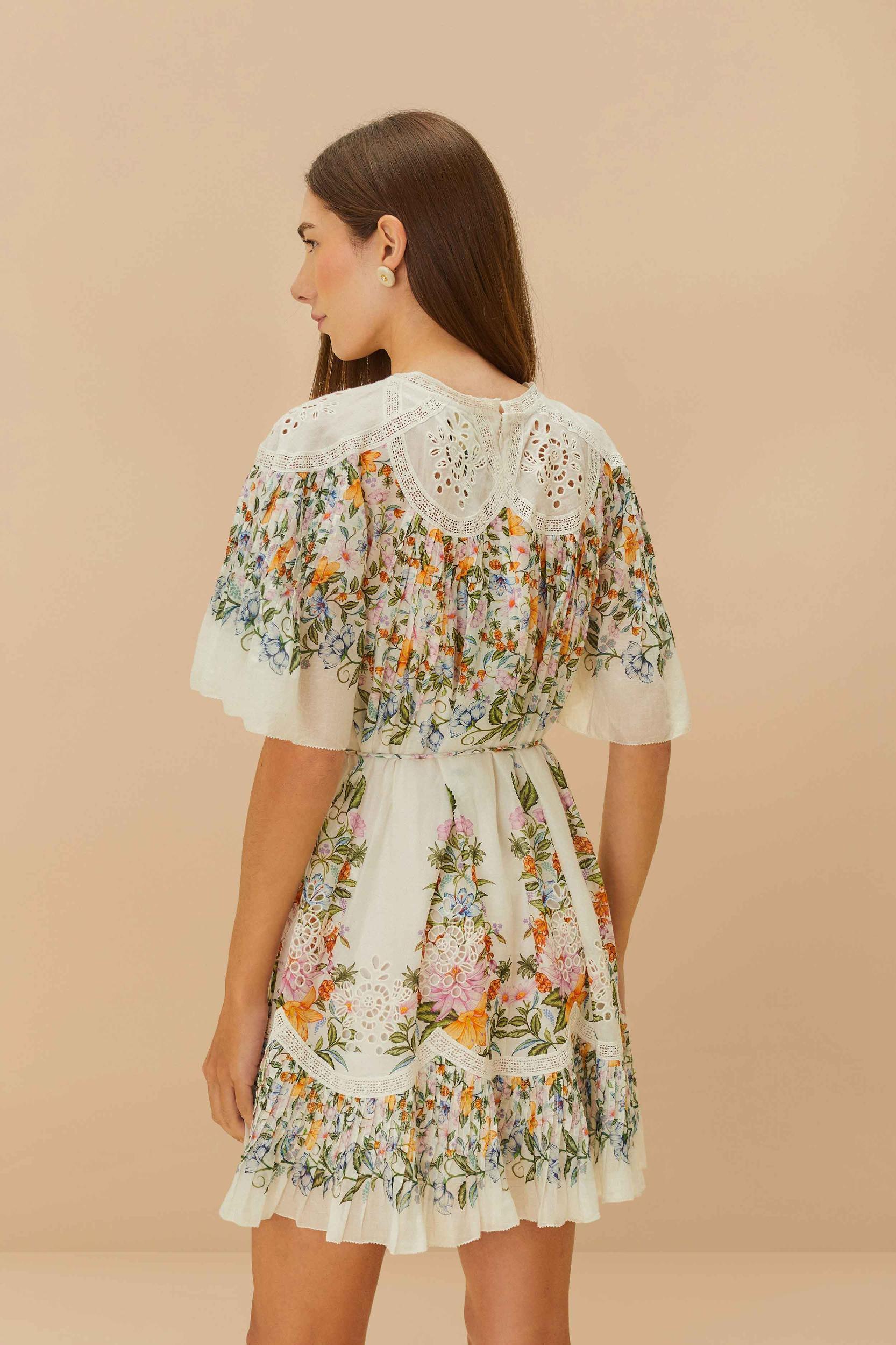 Off-White Sweet Bloom Bouquet Mini Dress Product Image