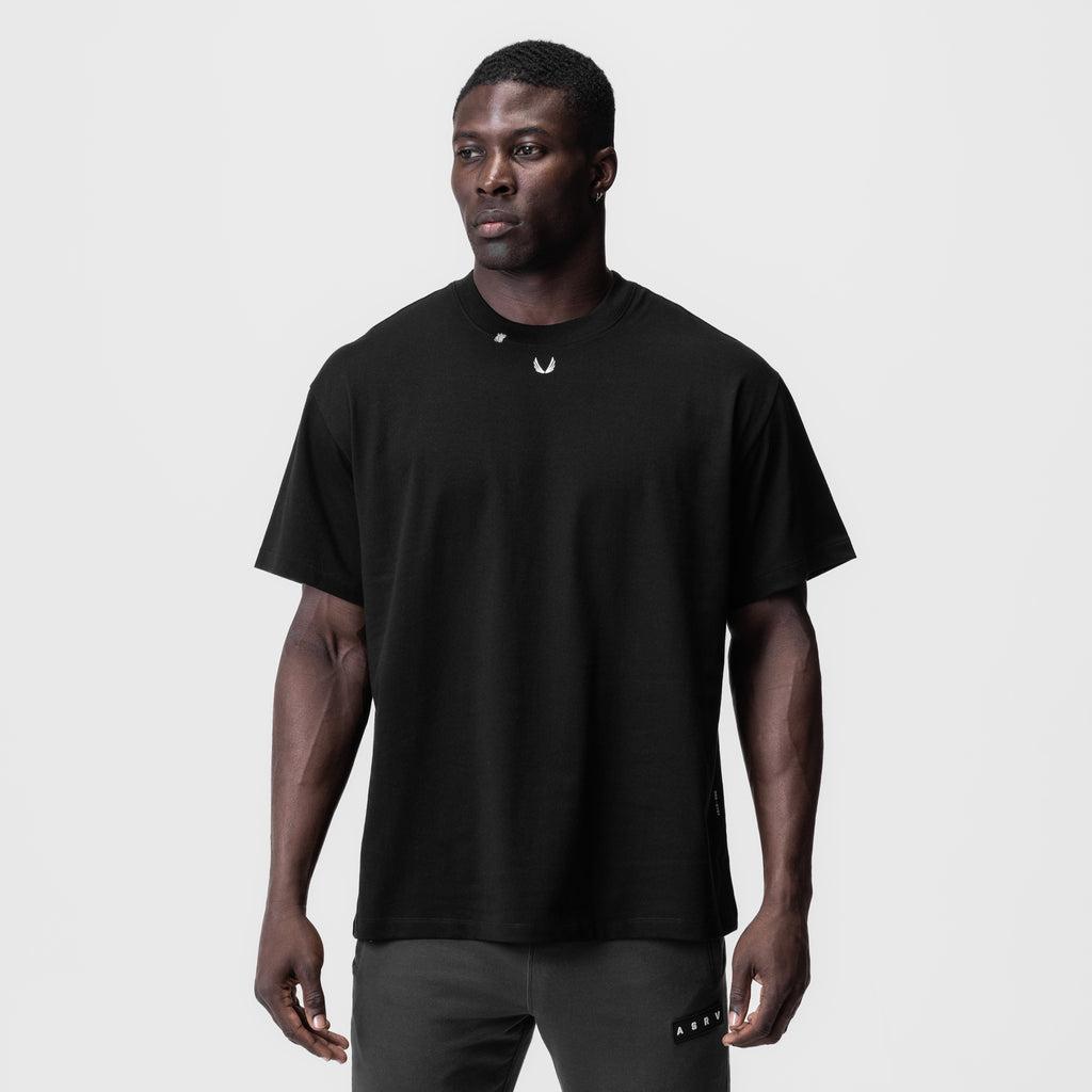 0797. Tech Essential™ Relaxed Tee - Black/Black "OTWR" Product Image
