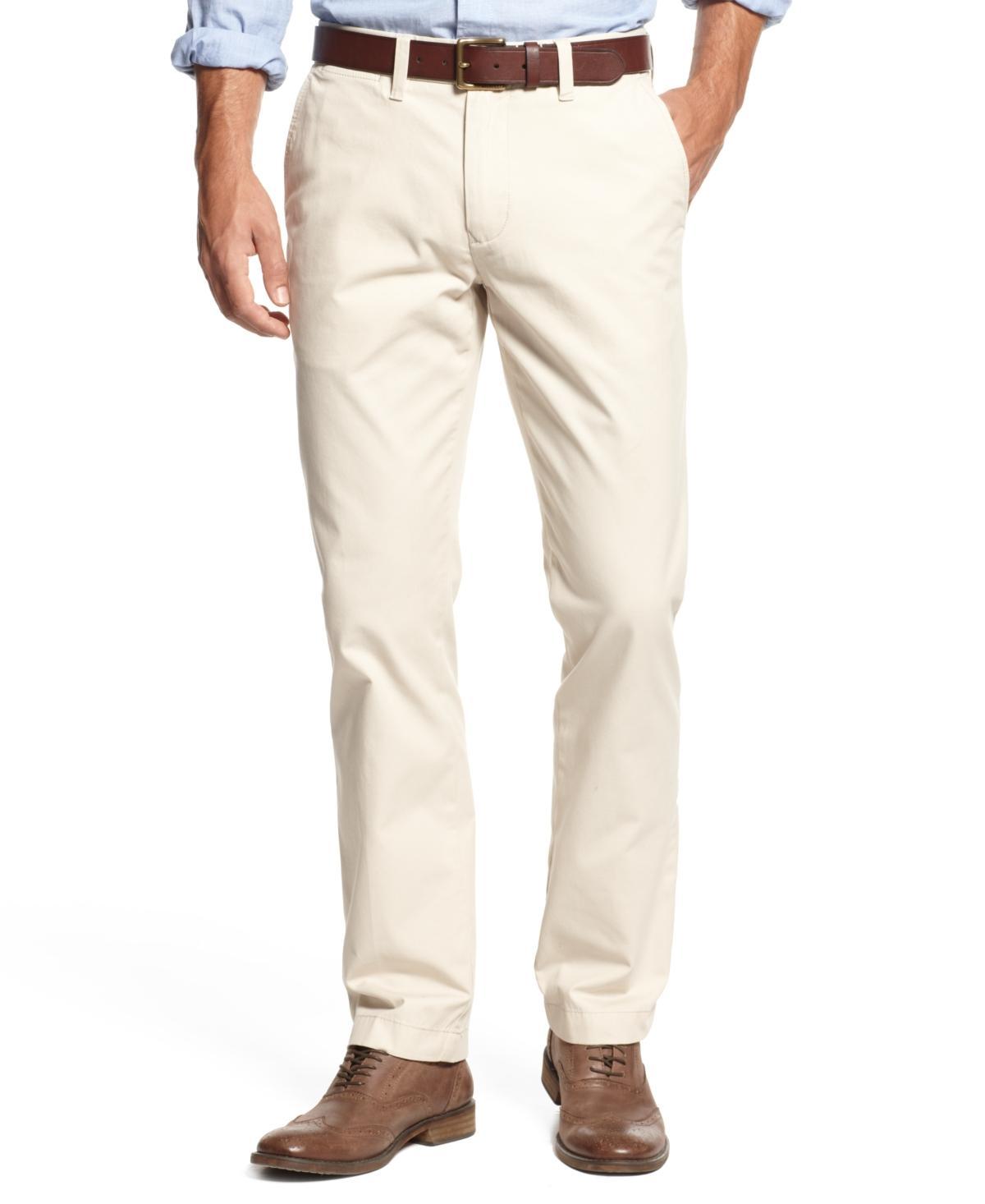 Men's Tommy Hilfiger Custom-Fit Chino Pants, Size: 38 X 32, Sand Green Product Image