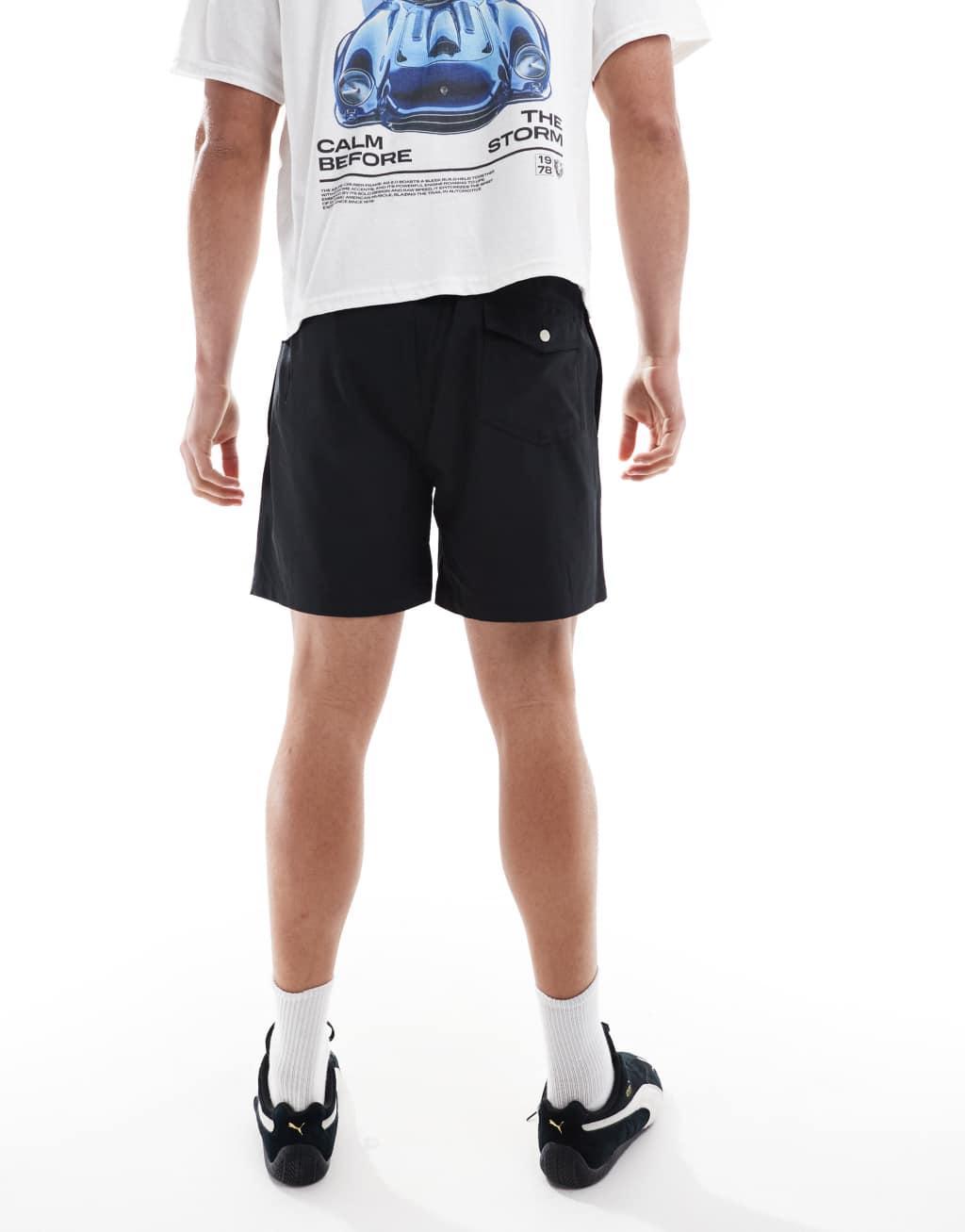 Polo Ralph Lauren Sport capsule Traveler small logo swim shorts in black Product Image