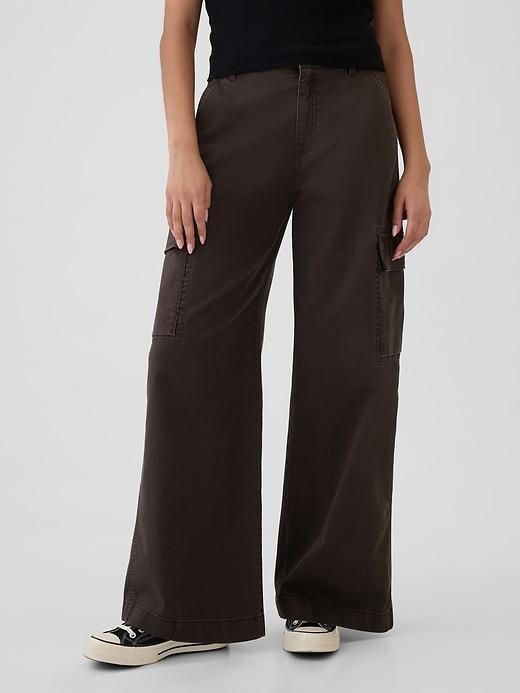 Mid Rise Cargo Baggy Khakis Product Image