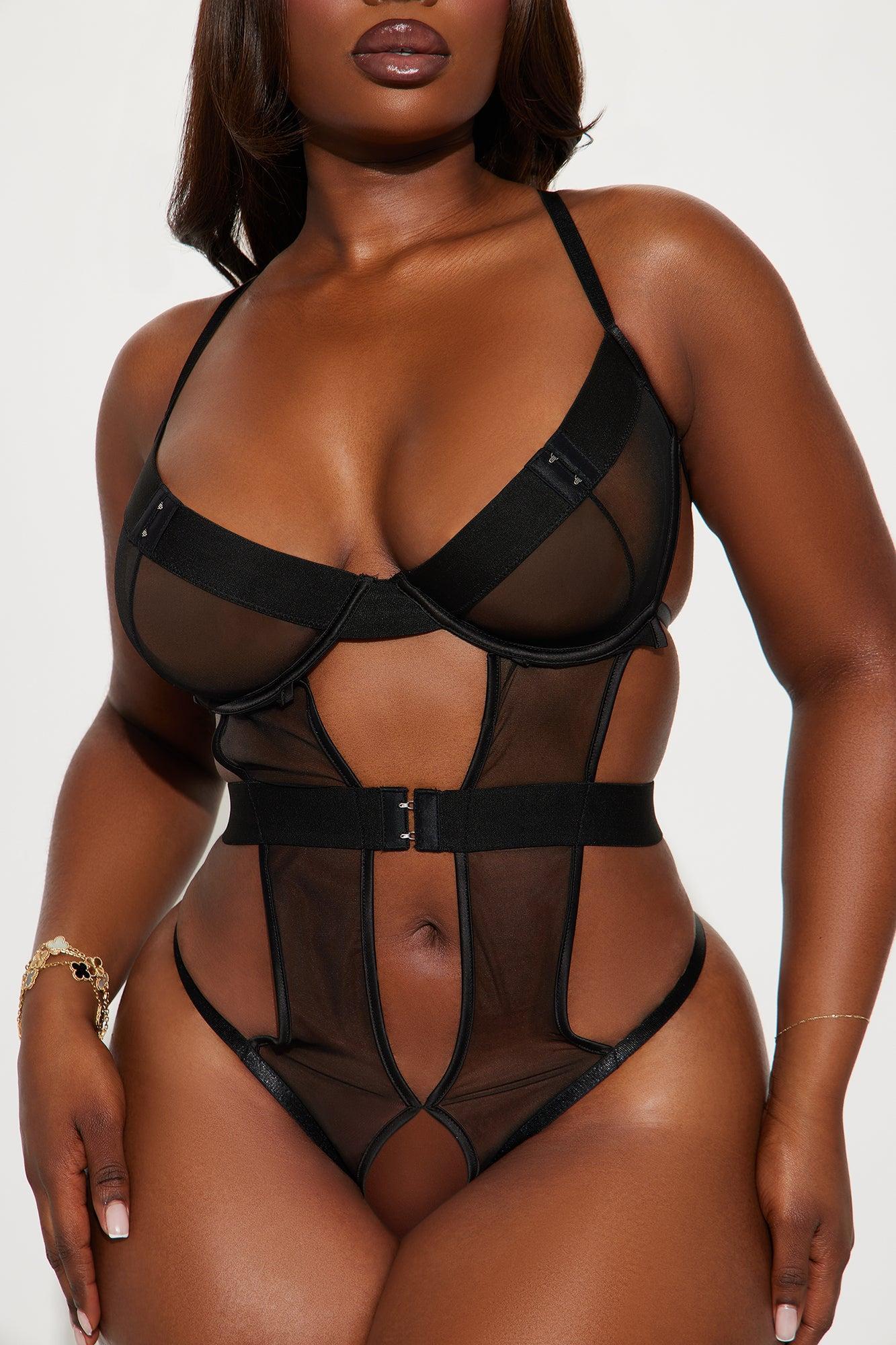 Hard To Tame Mesh Teddy - Black Product Image