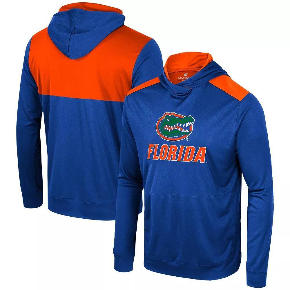 Mens Colosseum Royal Florida Gators Warm Up Long Sleeve Hoodie T-Shirt Product Image