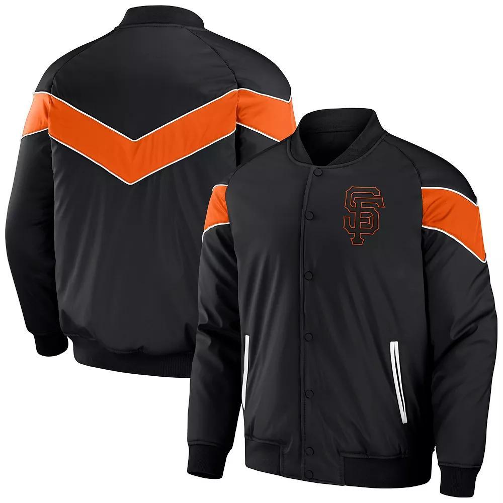 Men's Darius Rucker Collection by Fanatics Black San Francisco Giants Baseball Raglan Full-Snap Jacket, Size: Small Product Image