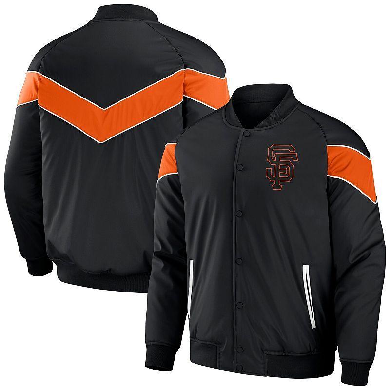 Men's Darius Rucker Collection by Fanatics Black San Francisco Giants Baseball Raglan Full-Snap Jacket, Size: Small Product Image