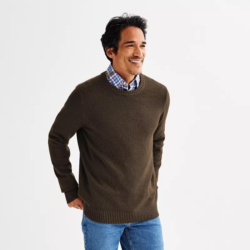 Men's Sonoma Goods For Life® Heavyweight Crewneck Sweater, Size: XXL, Bisa Brown Product Image