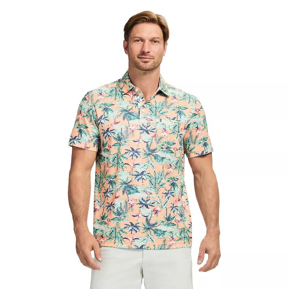Men's IZOD Sunshield Performance Short Sleeve Polo, Size: Small, Cantaloupe Product Image
