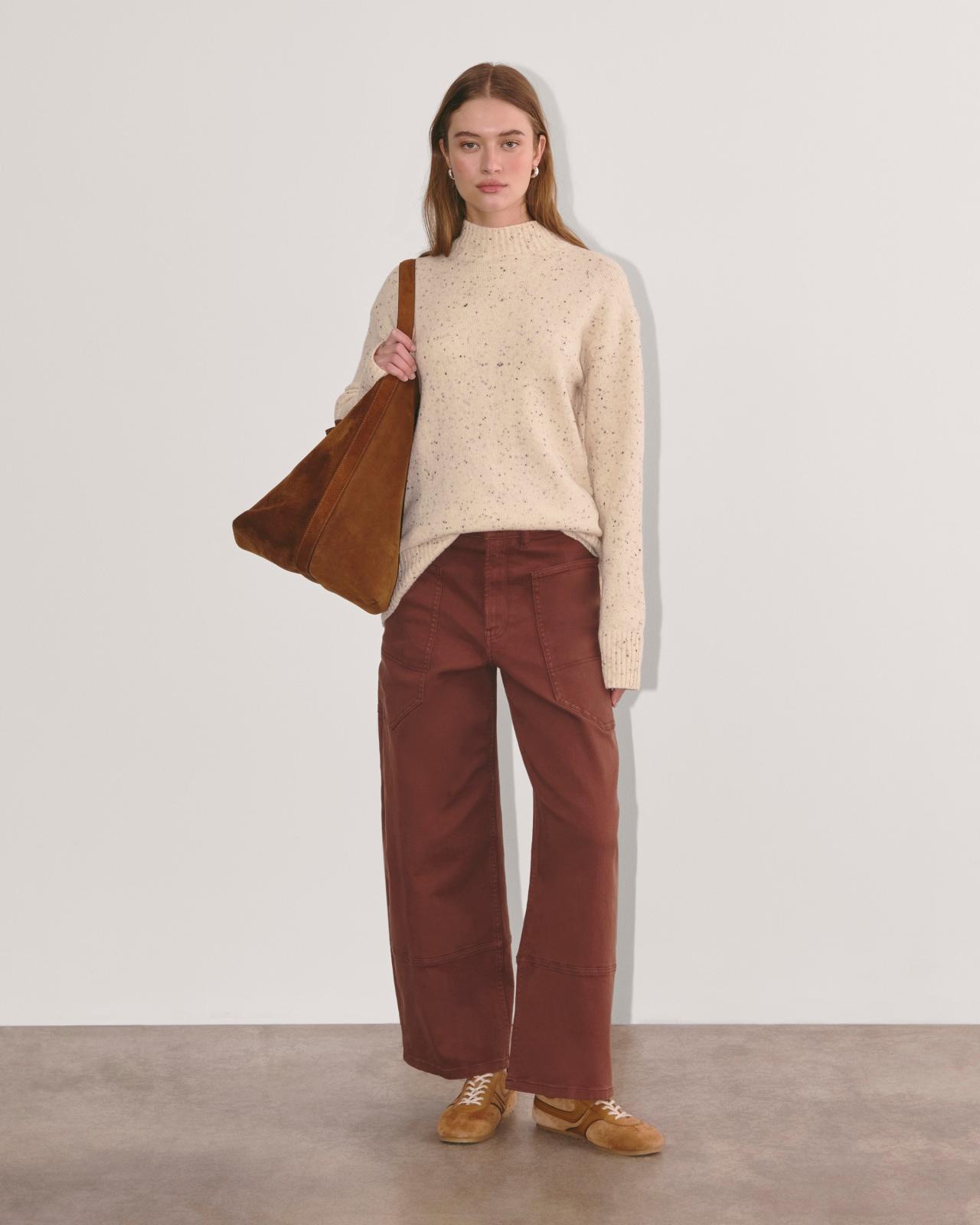 The Mockneck Sweater in Plush Cotton Product Image