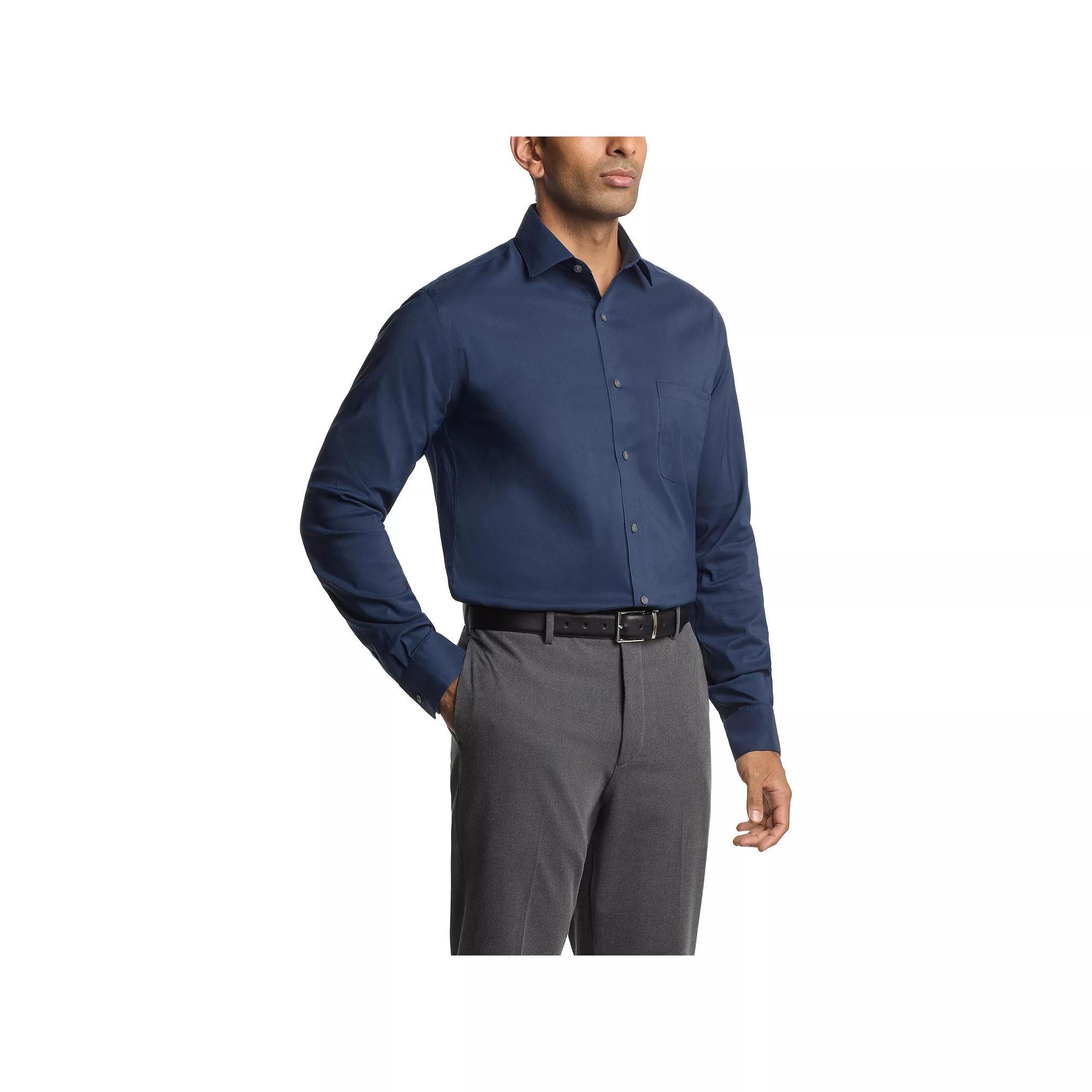Men's Van Heusen Regular-Fit Ultra Wrinkle Free Dress Shirt, Size: 2XL-36/37, Blue Depths Product Image