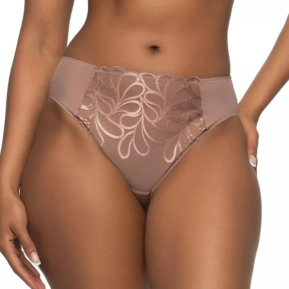 Women's Paramour by Felina Lotus Hi-Cut Brief Panty 635088, Size: Large, Pink Product Image