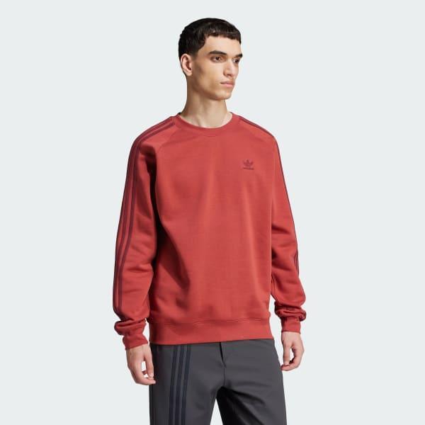 adidas Adicolor Classics 3-Stripes Crew Preloved Ruby XL Mens Product Image