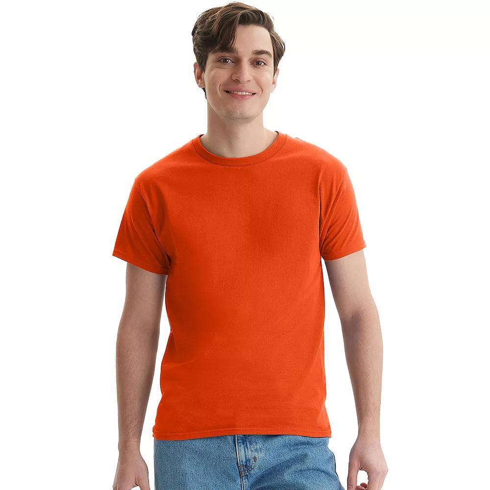Men's Hanes® Essentials 4-Pack Cotton T-Shirt, Size: XL, Orange Product Image