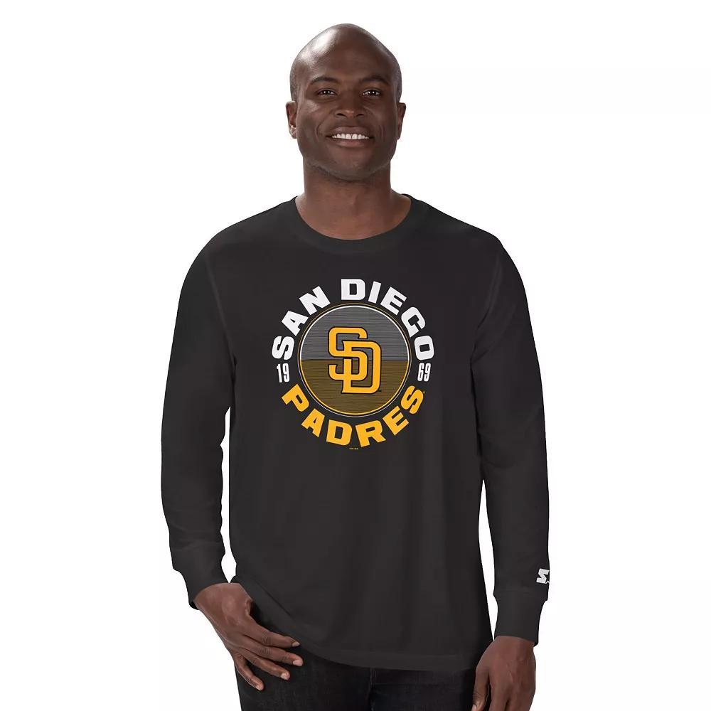 Mens Starter San Diego Padres Halftime Long Sleeve T-Shirt Product Image
