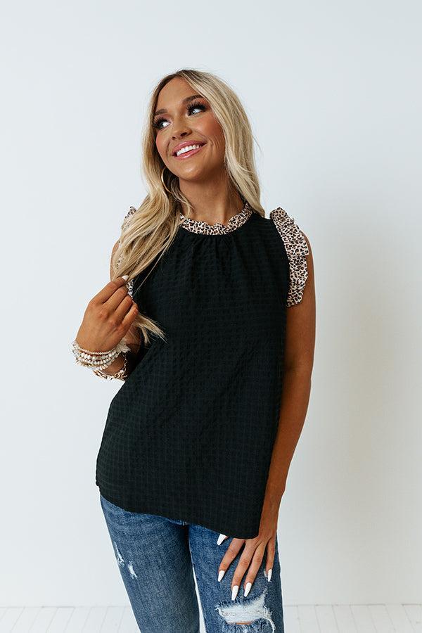 New Timezone Shift Top In Black Product Image