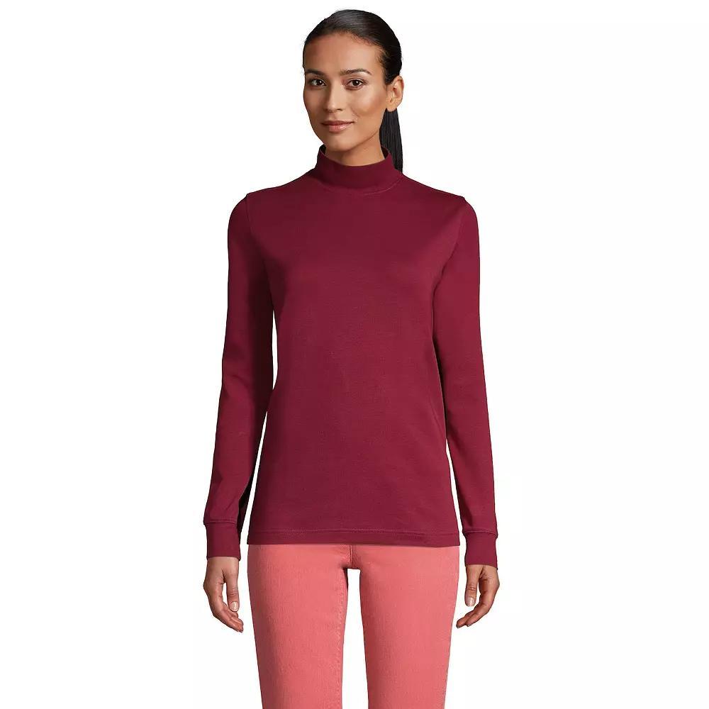 Womens Lands End Relaxed Mockneck Top Product Image