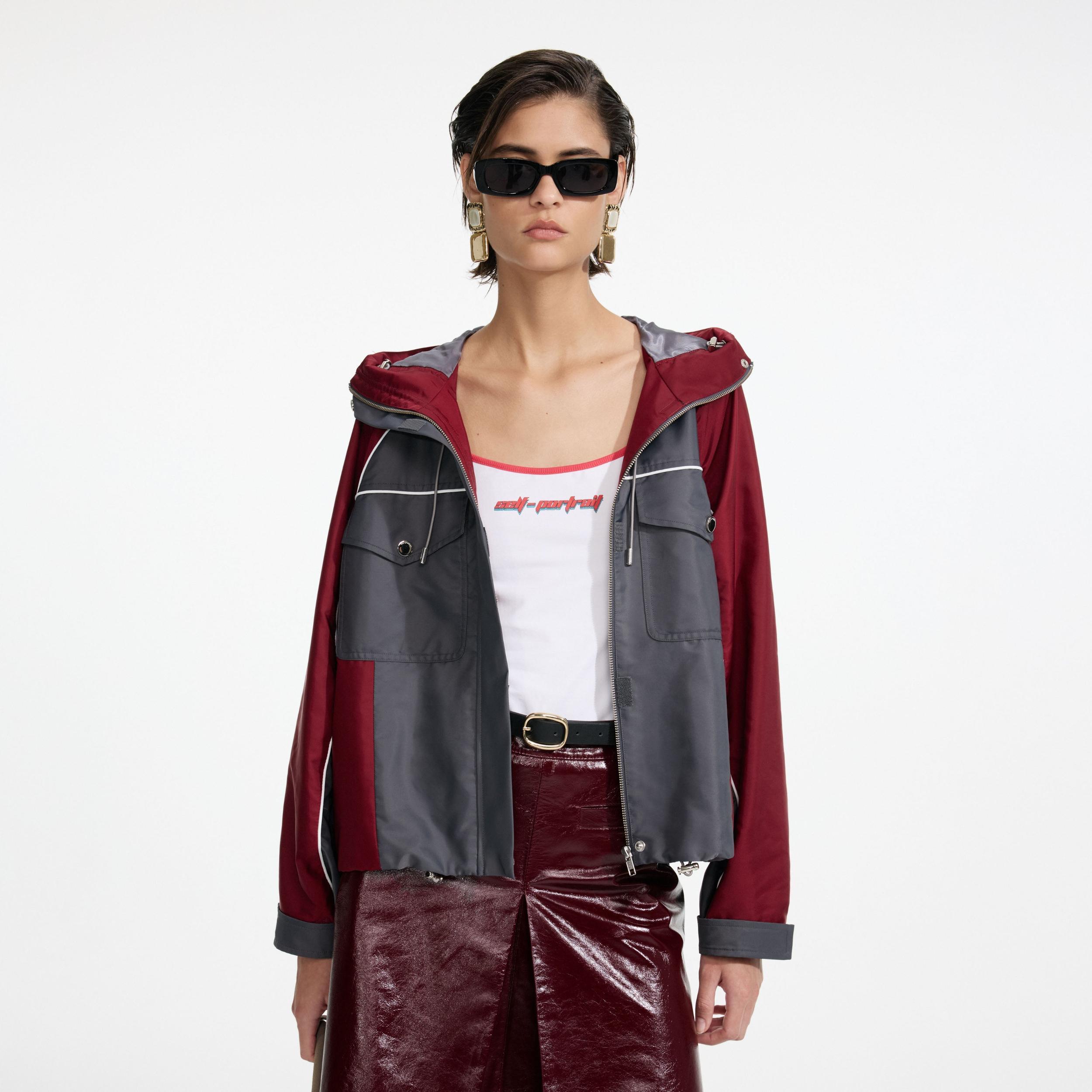 Dark Grey Nylon Windbreaker Product Image