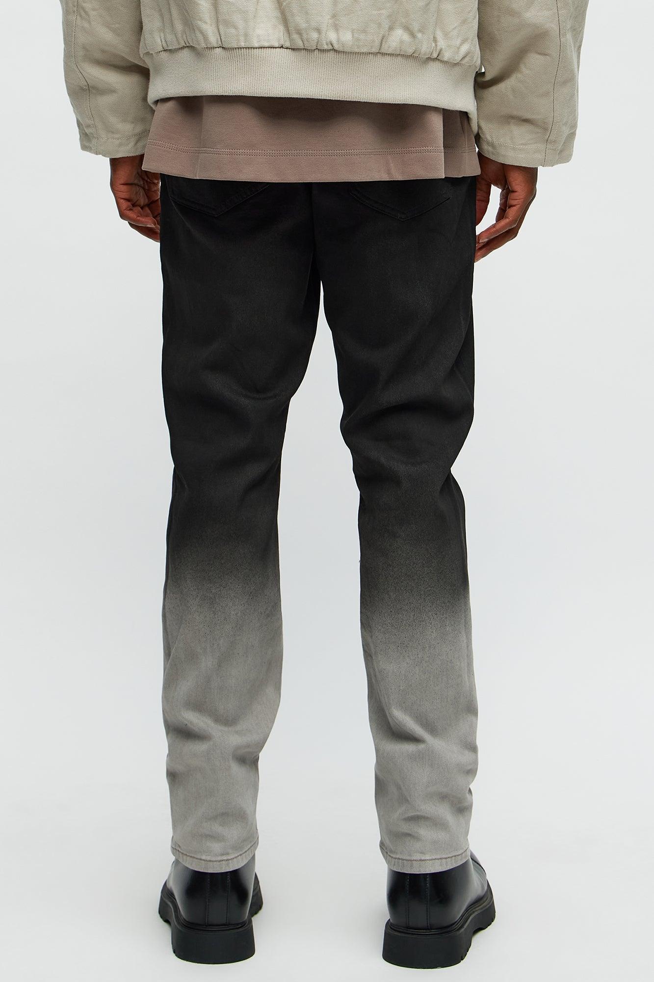 Slim Out And Dipped Jeans - Black Male Product Image