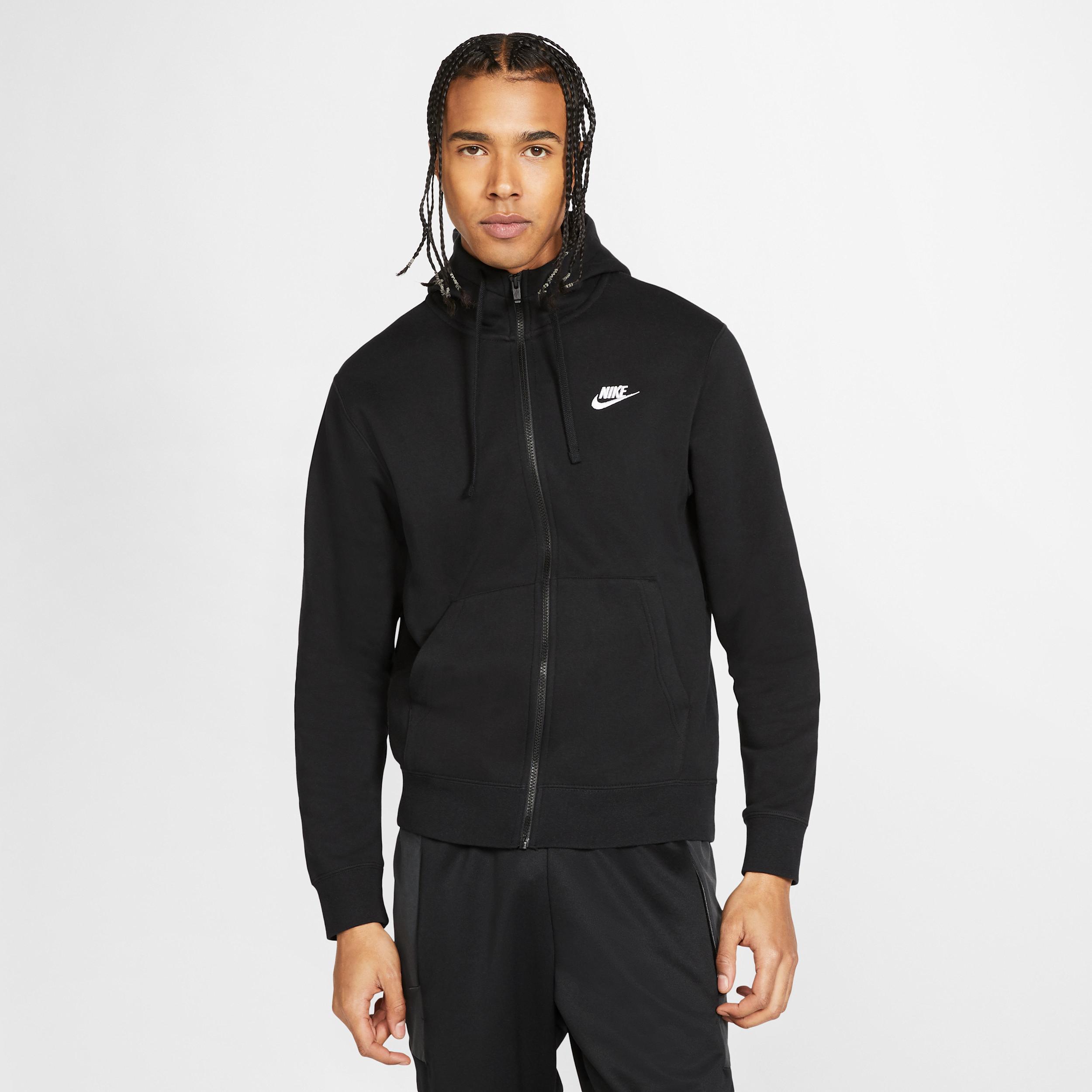 Mens Nike Sportswear Club Fleece Full-Zip Hoodie Grey Heather Product Image