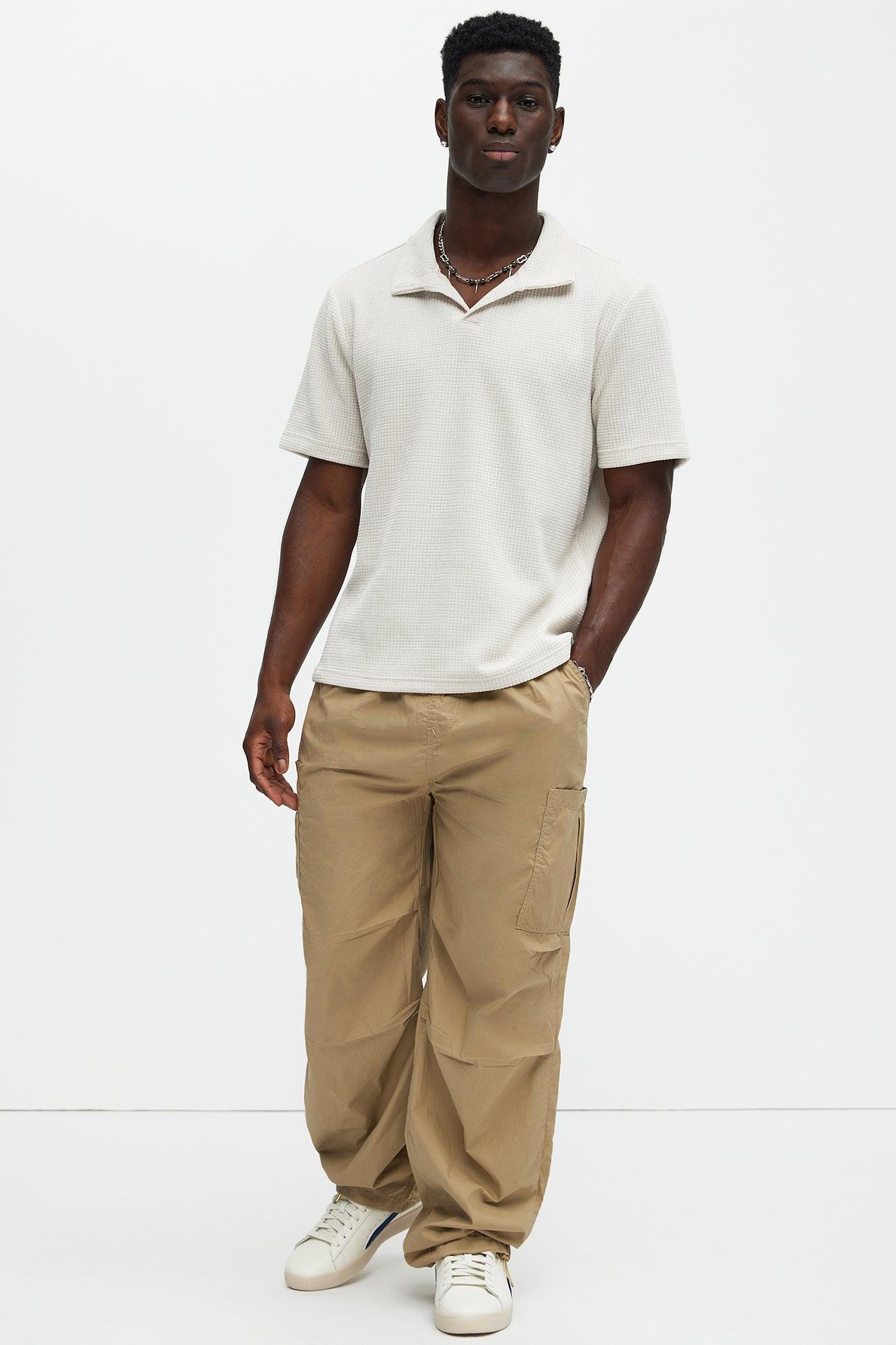 Go Big Baggy Parachute Joggers - Khaki Product Image