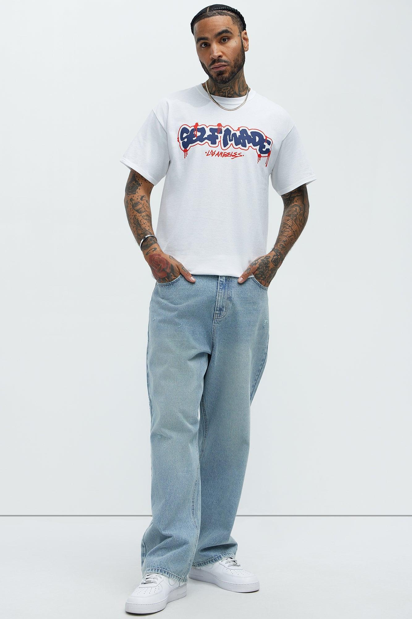 Self Made LA Short Sleeve Boxy Tee - White Product Image