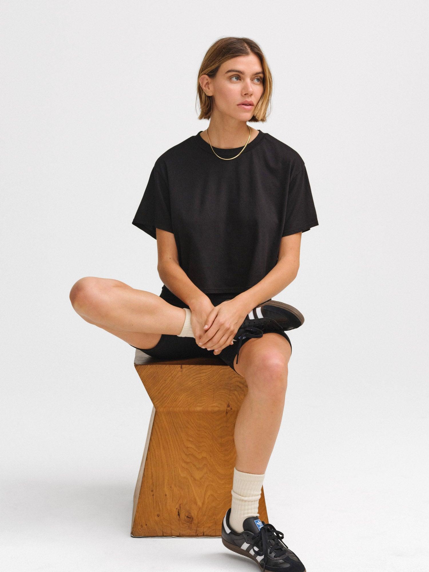 Organic Cotton Relaxed Crop Tee Female Product Image