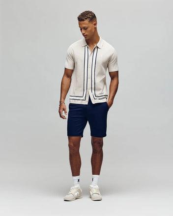 MENS DANNY BORDER STRIPE KNIT SHIRT - MT0400053 Product Image
