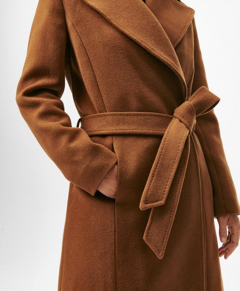 Notch Collar Coat in Water-Repellent Brushed-Twill Wool Product Image
