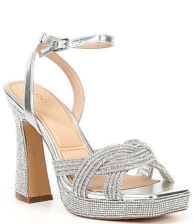 Glimma Silver Women's Strappy sandals | ALDO US Product Image