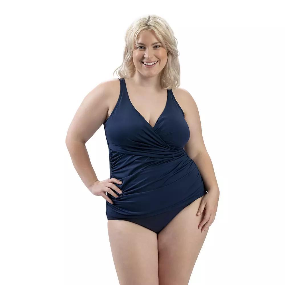 Women's Dolfin Aquashape Tummy Slimmer Tankini Top, Size: Small, Black Product Image