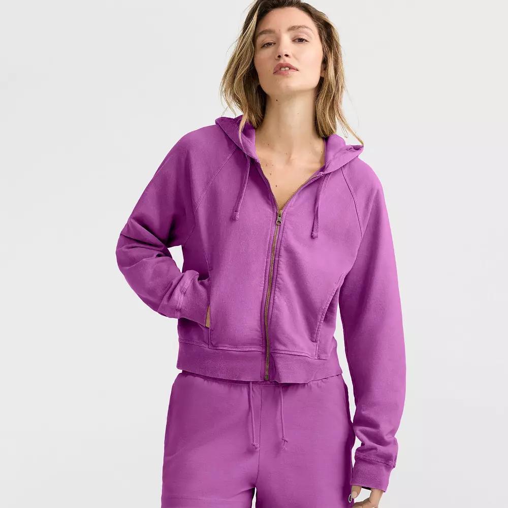 Women's Champion® Vintage Wash Full-Zip Hoodie, Size: Small, Our Fave Pink Product Image
