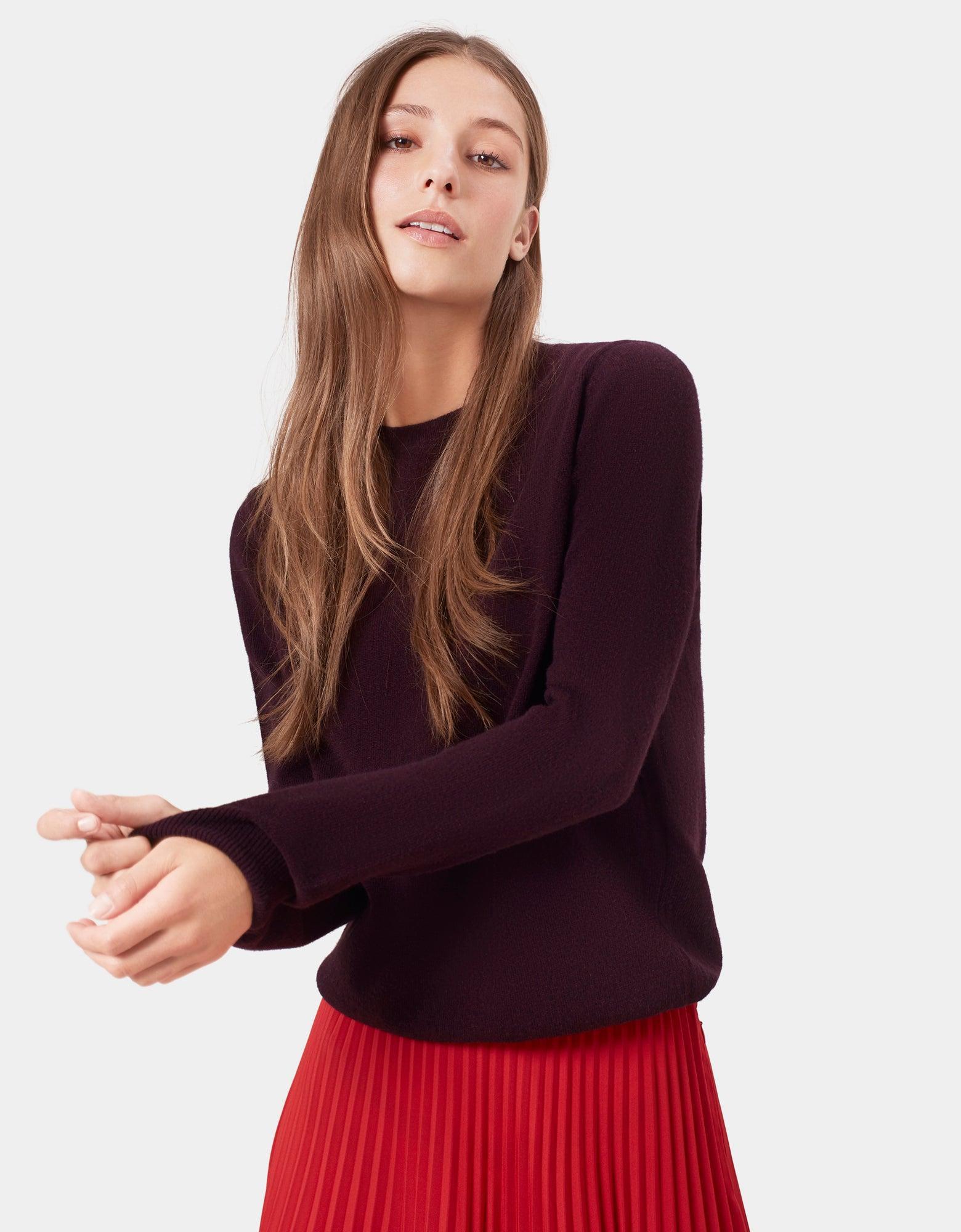 Women Light Merino Wool Crew - Lava Grey Product Image