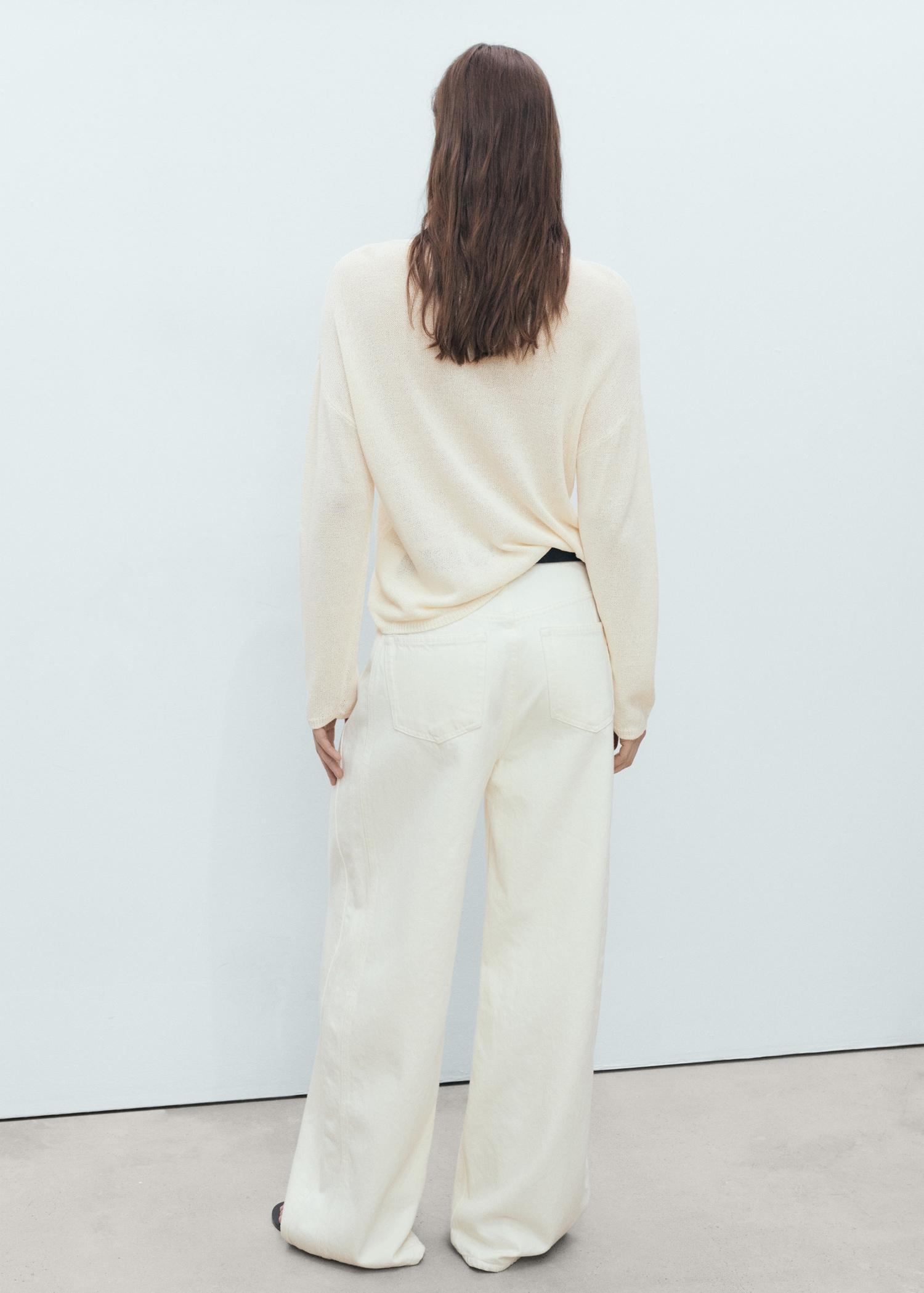 Boat-neck knitted sweater - Women | MANGO USA Product Image