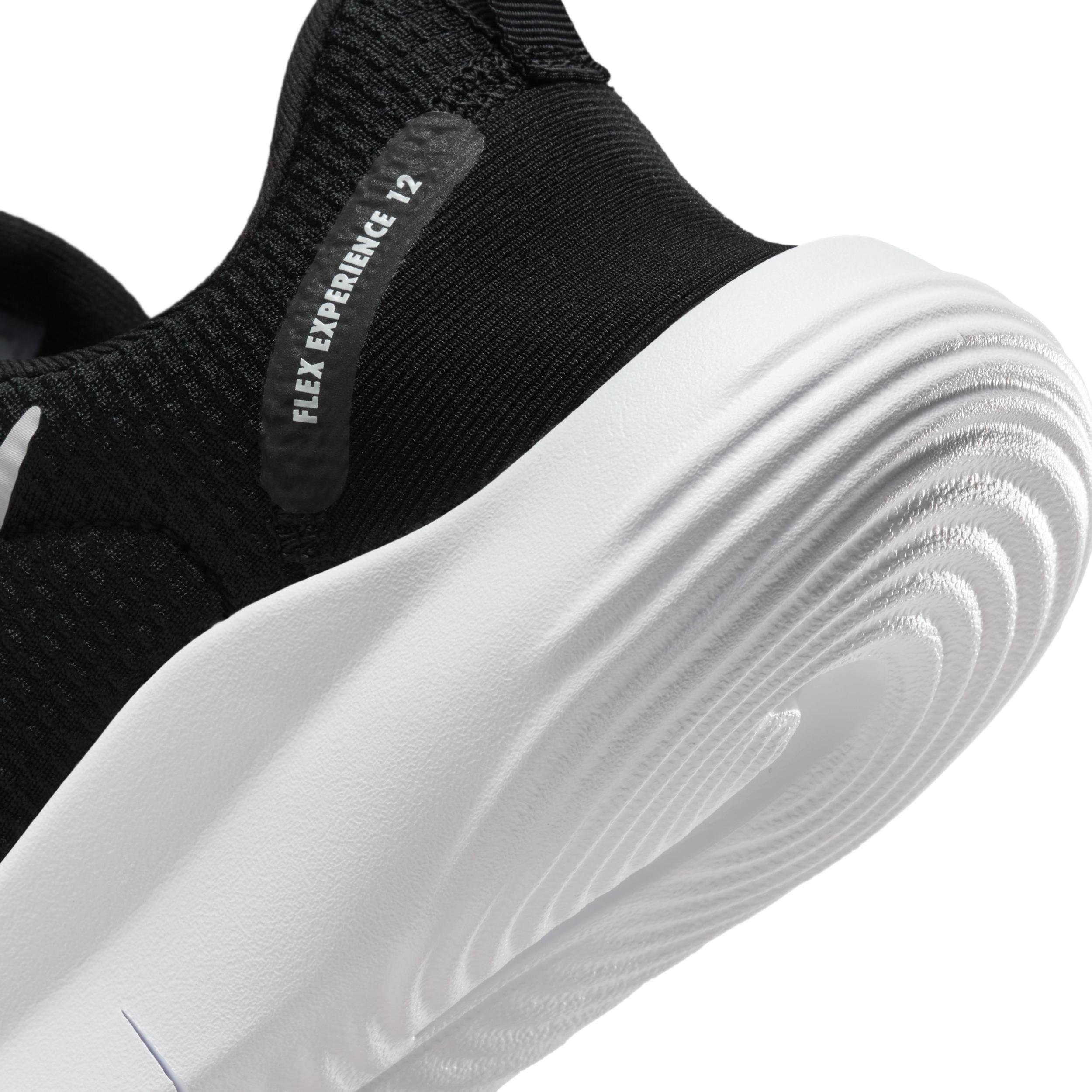 Nike Flex Experience Run 12 Women's Road Running Shoes, Size: 8.5, Black White Product Image