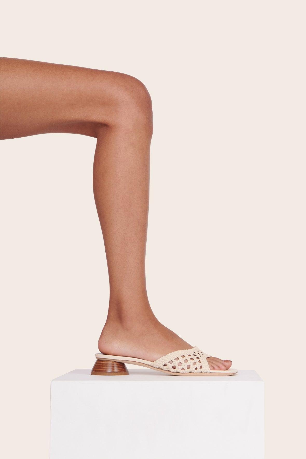 SIMONE CROCHET HEEL | CREAM Product Image