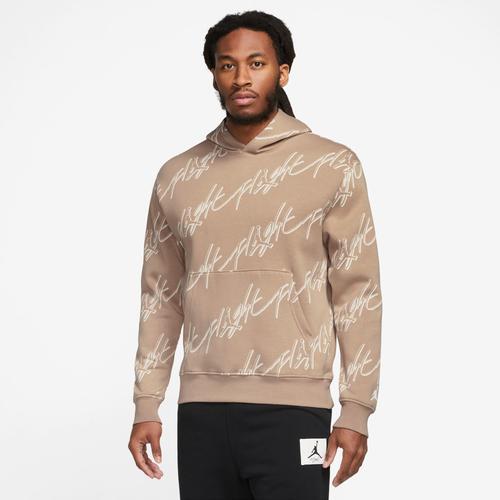 Jordan Mens Essential AOP Fleece Pullover Hoodie - Royal Tint/White Product Image