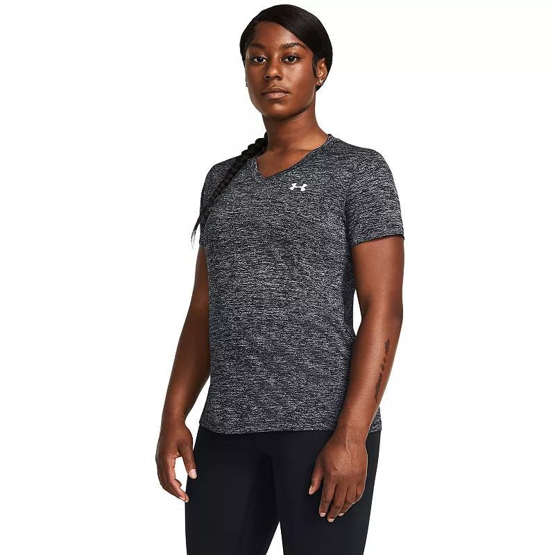 Women's Under Armour Tech™ V-Neck Short Sleeve Tee, Size: Small, Black Product Image