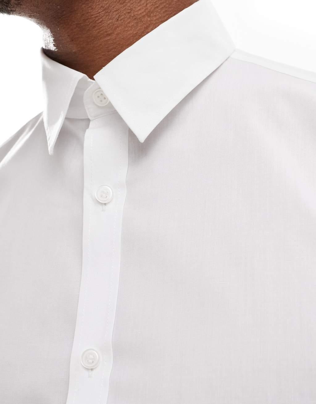 JJ Rebel smart shirt in white  Product Image