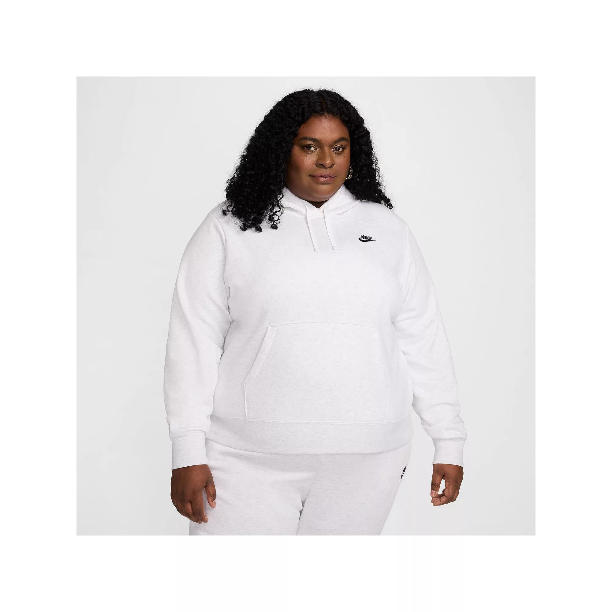 Plus Size Nike Sportswear Club Fleece Hoodie, Women's, Size: 2XL, Birch Grey Product Image