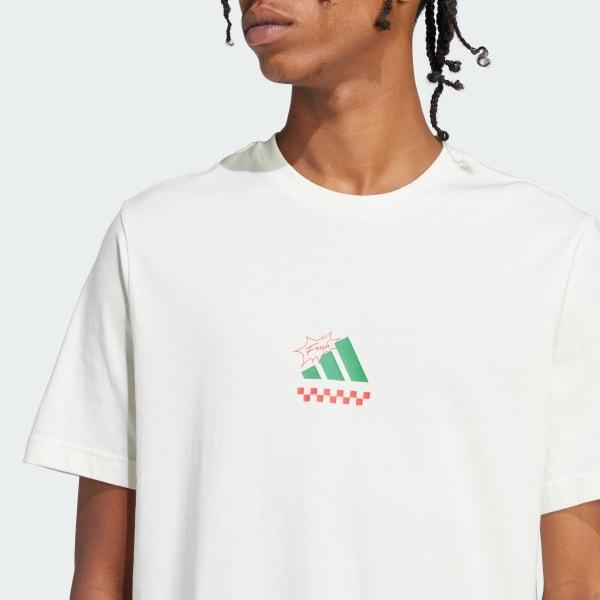 Men's adidas Lounge Pizza Graphic Sportswear Tee, Size: XL, Off White Product Image