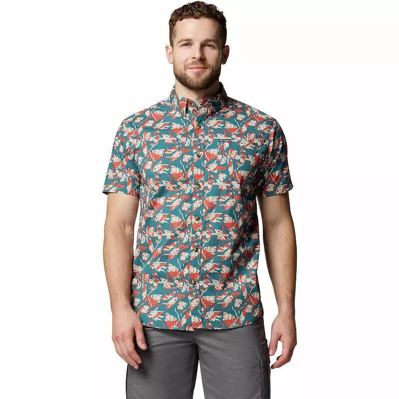 Men's Columbia Rapid Rivers™ Printed Button-Down Shirt, Size: XL, River Blue Vined Product Image