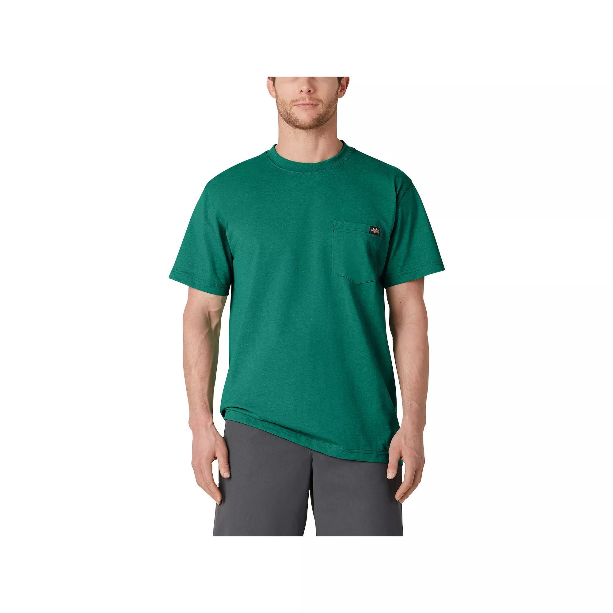 Men's Dickies Heavyweight Crewneck Tee, Size: XL, Green Single Dye Heath Product Image