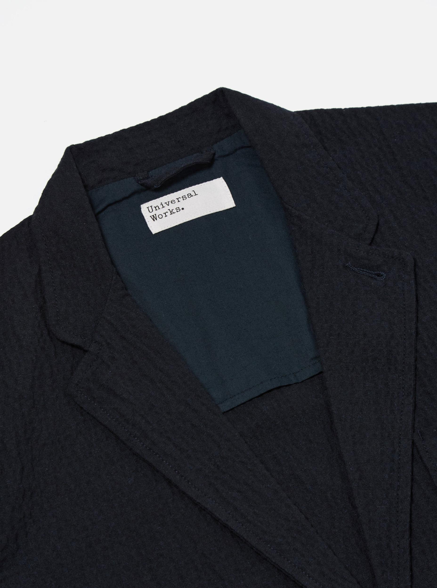 Dark Navy Ospina Cotton Two Button Jacket Product Image